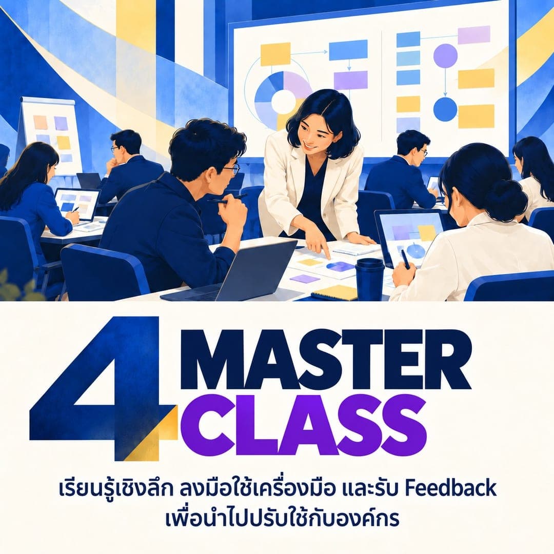 4 MASTERCLASS — เรียนรู้เชิงลึก ลงมือใช้เครื่องมือ และรับ Feedback เพื่อนำไปปรับใช้กับองค์กร